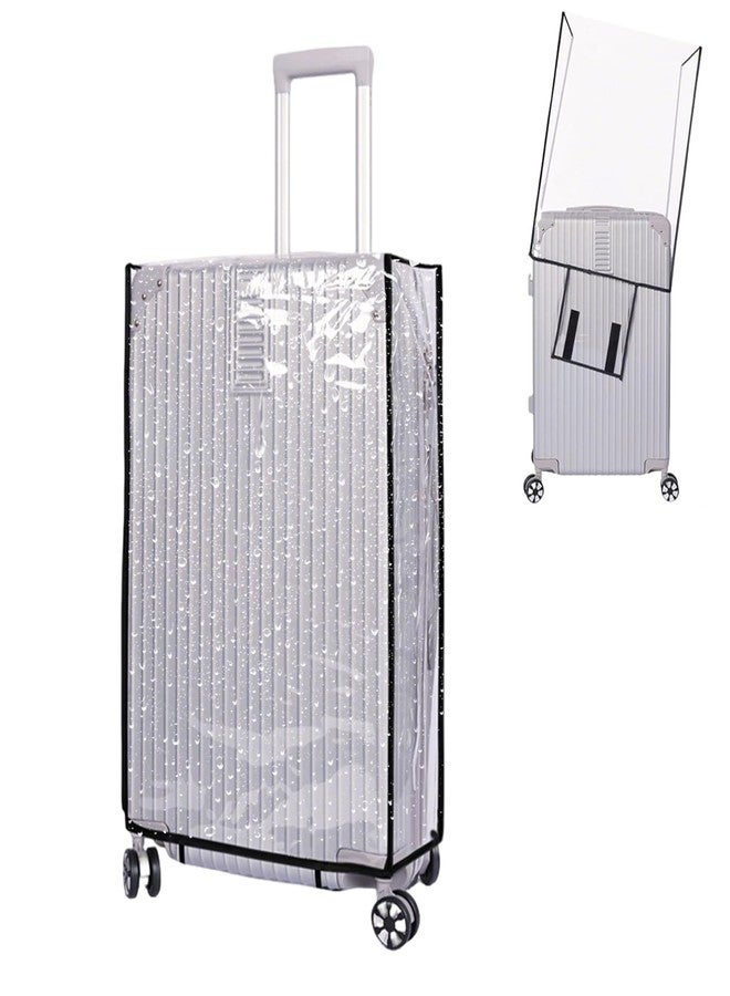 Hapforever 1 Pack Clear Luggage Cover Protector, 24 Inch PVC Suitcase Cover Protectors Waterproof Luggage Covers for Wheeled Suitcases Dustproof Suitcases Covers for Luggages - Image 1